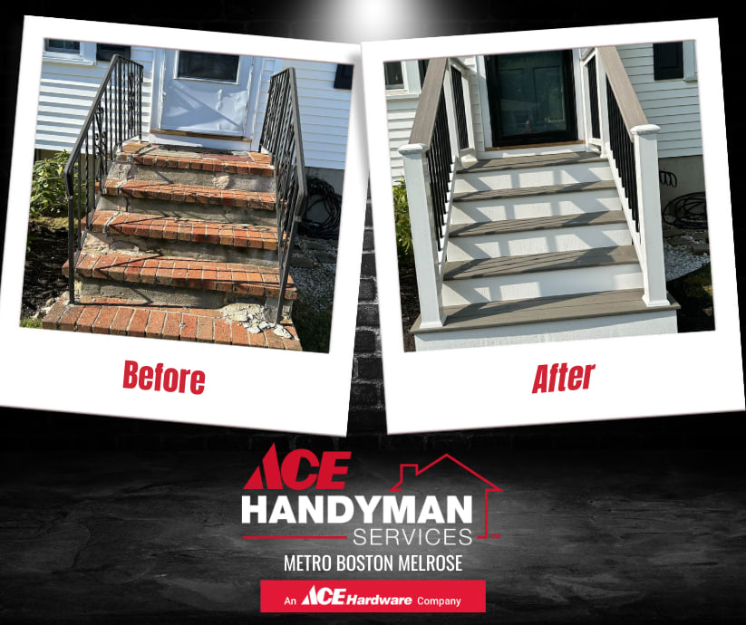 Ace Handyman Services Metro Boston Melrose entry stair install - Wakefield, MA 01880