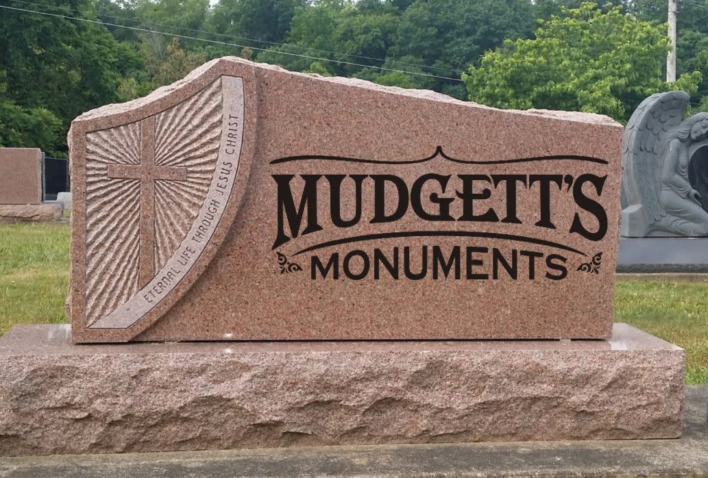 North American Pink,  upright monument,  Mudgett's Monuments, Zanesville, Ohio