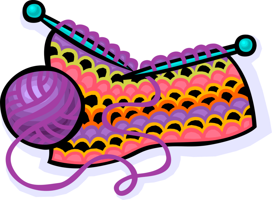 Knitting needles and yarn