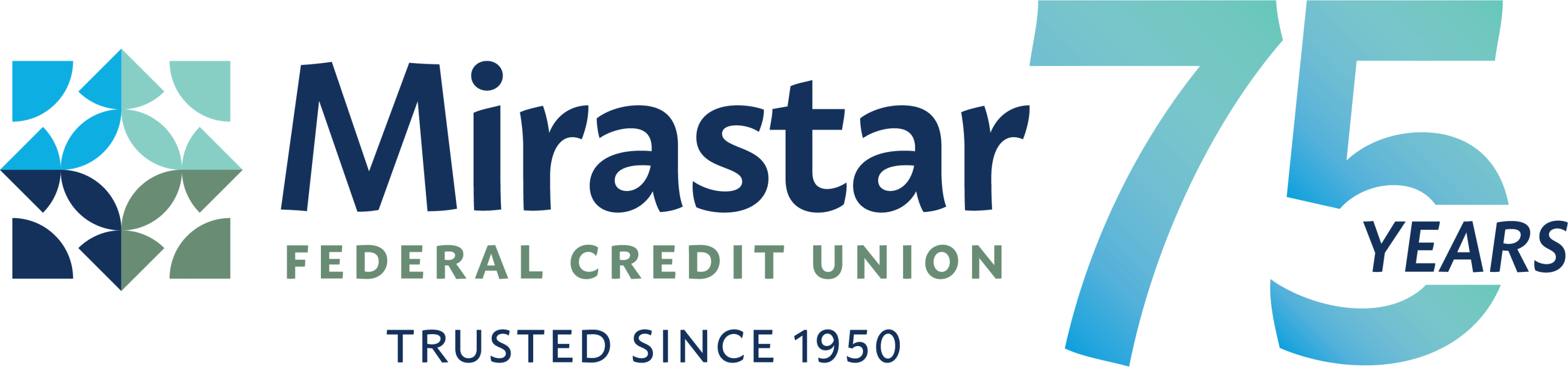 Mirastar Federal Credit Union 75th Anniversary Logo