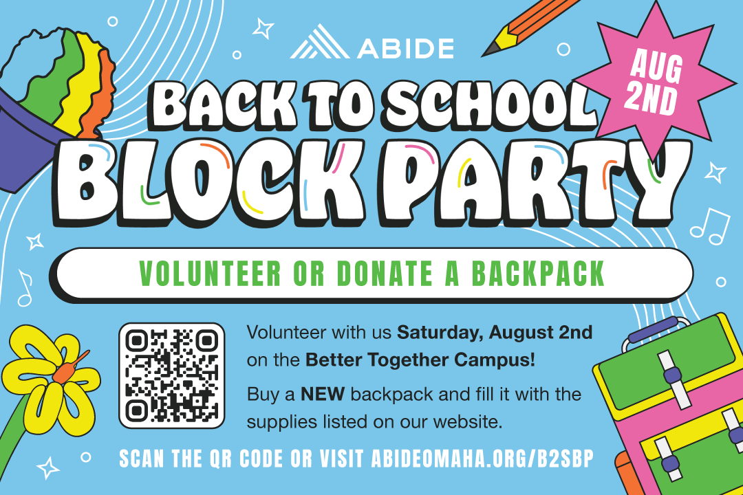 Serve or Support Abide's Back to School Block Party