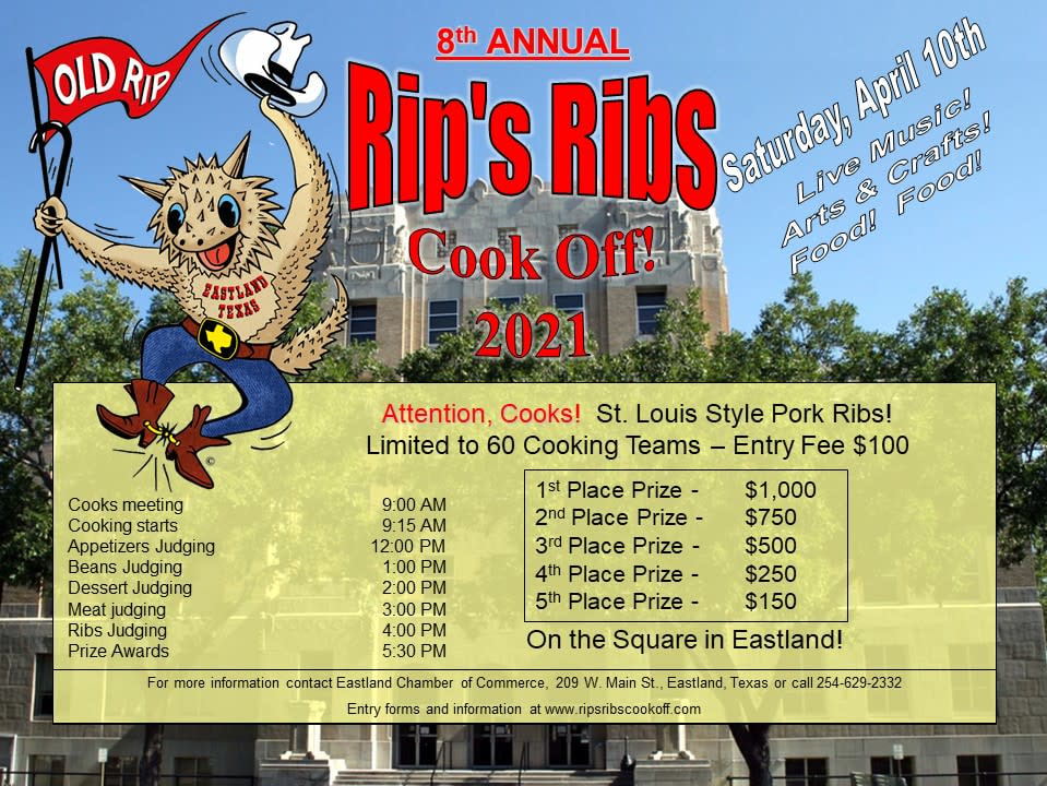 2021 Rip's Ribs Cook Off Flyer