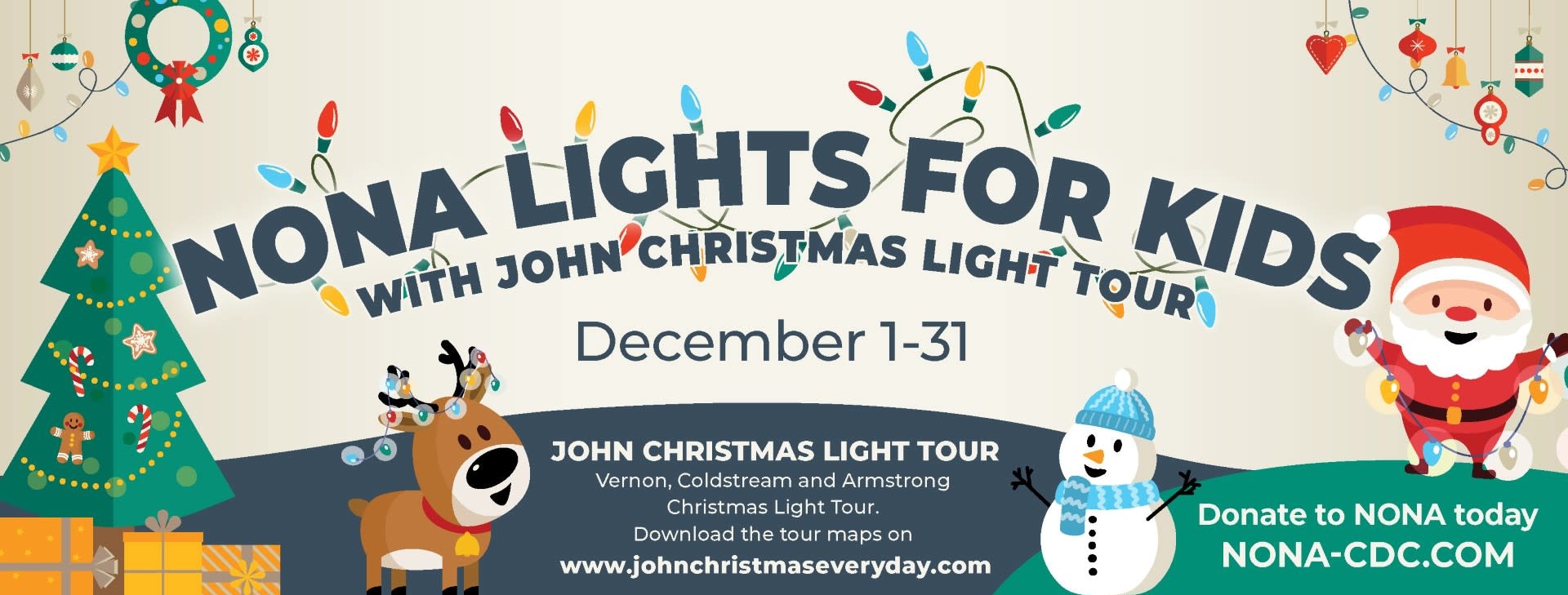 NONA Lights for Kids with The John Christmas Light Tour