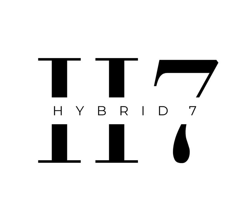 Hybrid 7 Entertainment Band logo featuring the letters “H7” inside a clean circular border