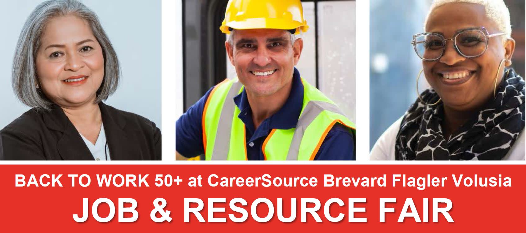 BACK TO WORK 50+ Job & Resource Fair at the Eau Gallie Civic Center - May 28