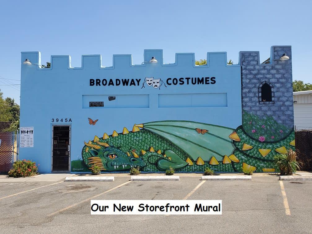 Broadway Costumes storefront mural