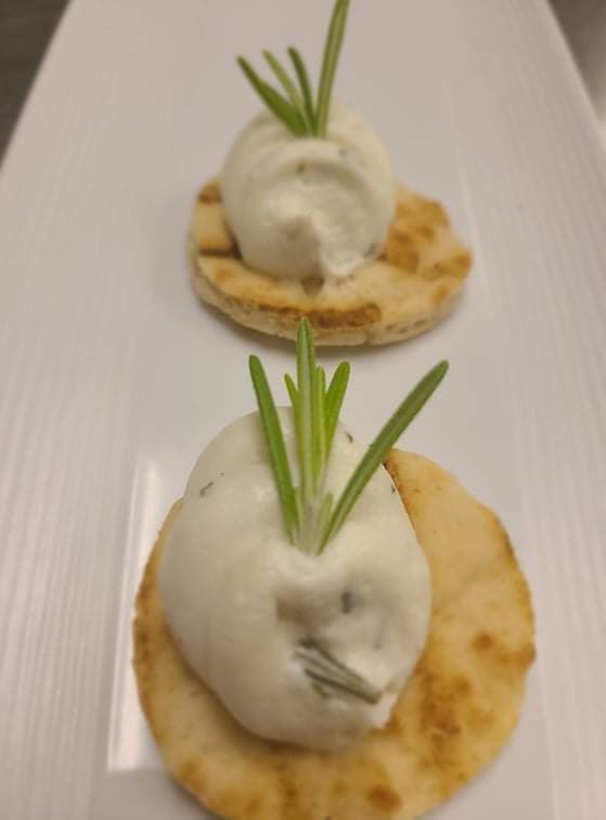 Goat Cheese+Rosemary+Honey Canape