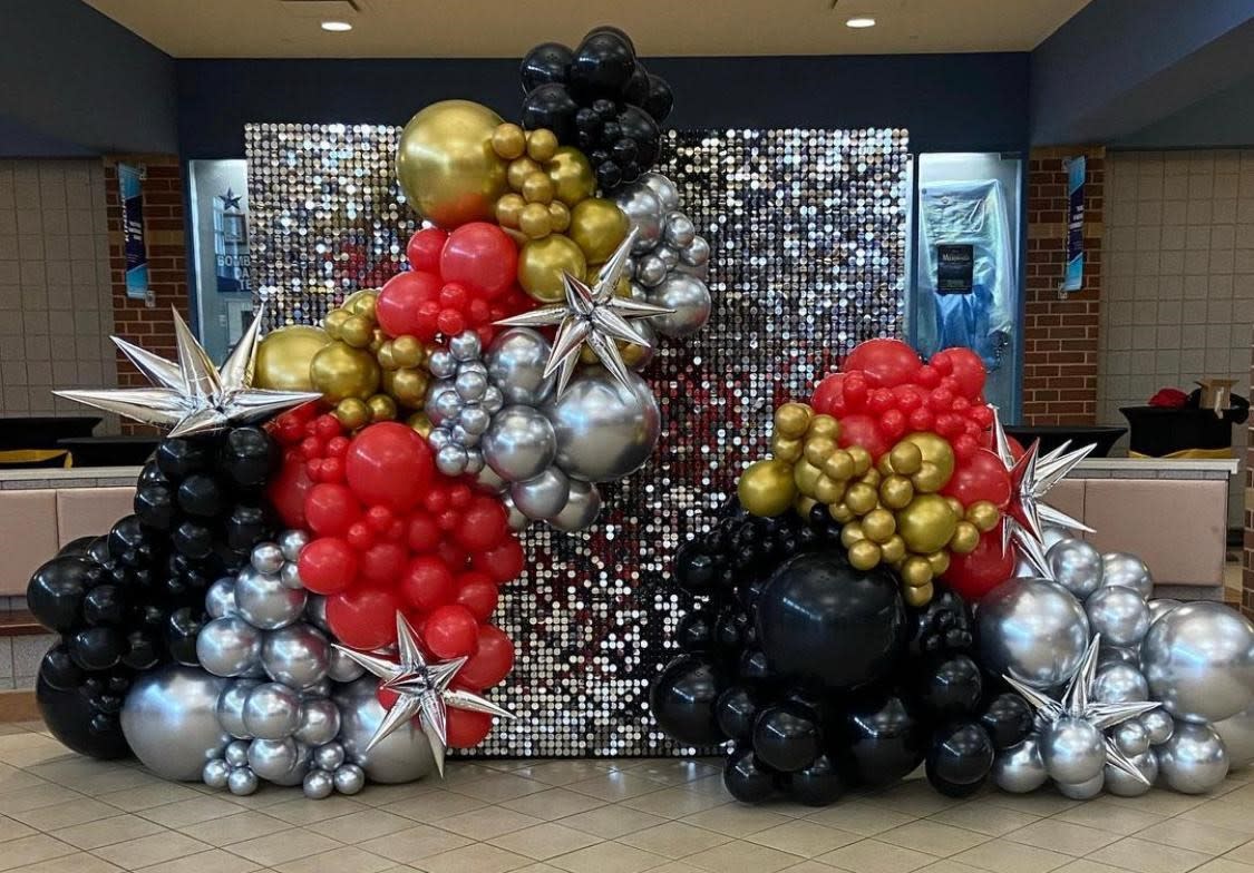 Custom Balloon installation and backdrop rental