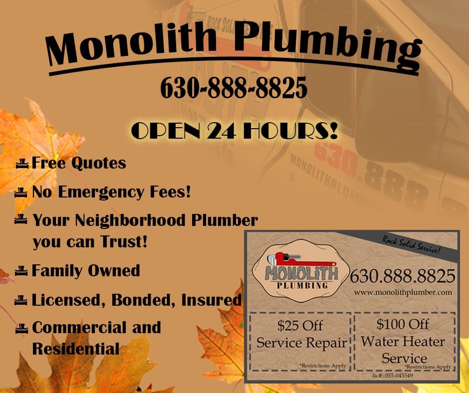 Monolith Plumbing special in Yorkville