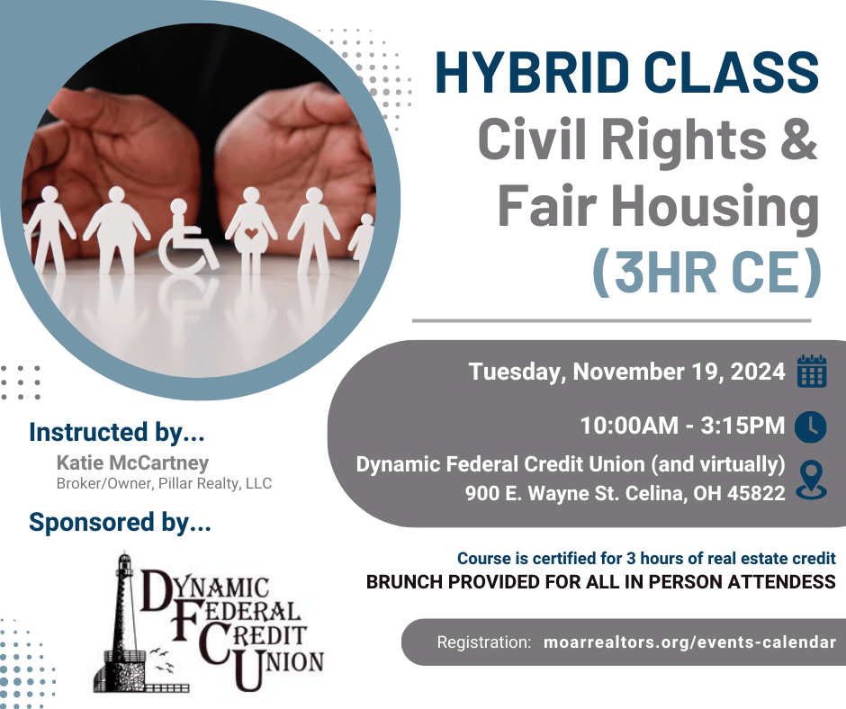 HYBRID CLASS Civil Rights & Fair Housing (3HR CE) Midwestern Ohio