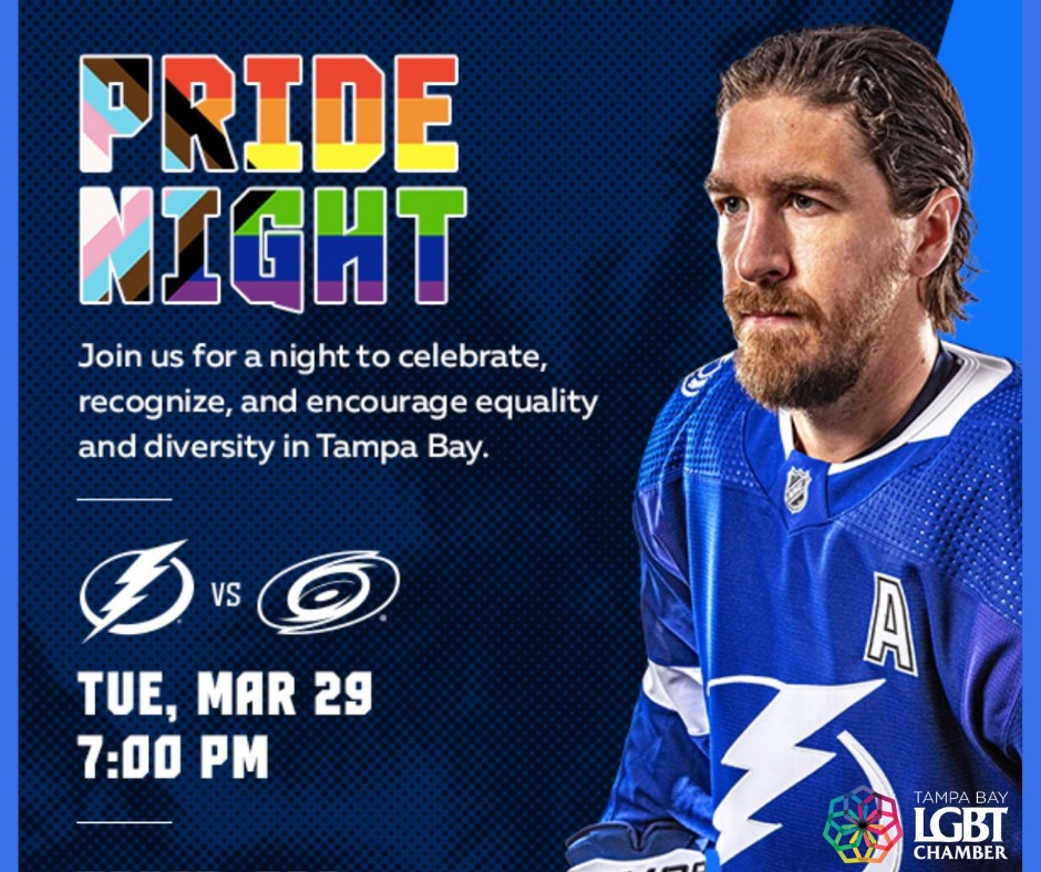 Childlike Productions - It's Tampa Bay Lightning Pride Night! Everyone is  showing their Lightning Pride and hopefully beating North Carolina. Go  Bolts! #tampabaylightning #amaliearena #childlikeproductions  #pridefacepaint