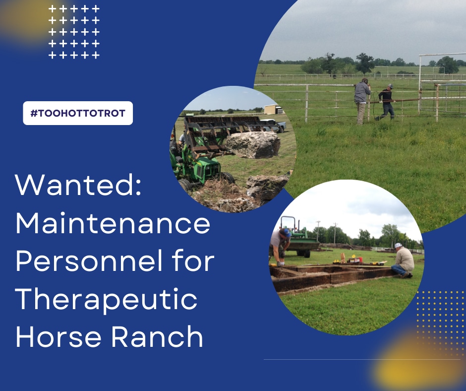 three pictures of people completing jobs on a ranch with text as listed in caption