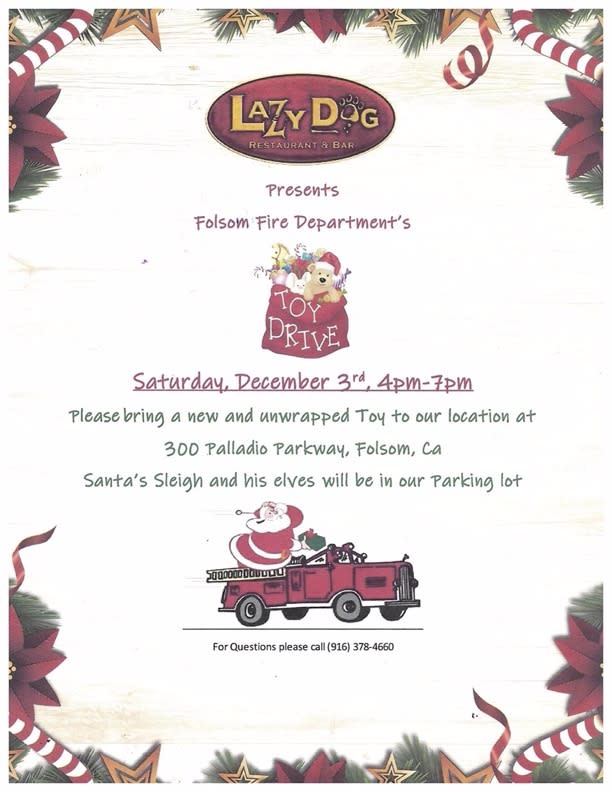 Toy Drive @ Lazy Dog Restaurant | Saturday, December 3rd 4pm - 7pm