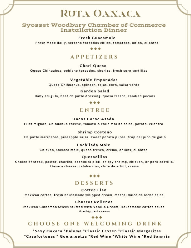 Dinner Menu