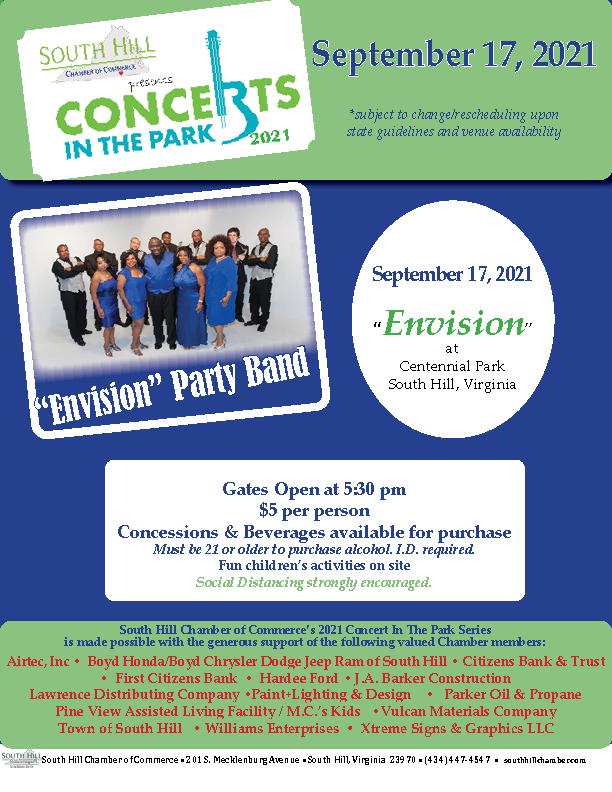 Concerts in the Park 2021, featuring "Envision"!