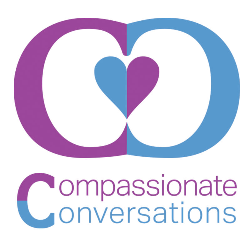 Custom Logo for Compassionate Conversations by Page by Page Graphic Design, LLC