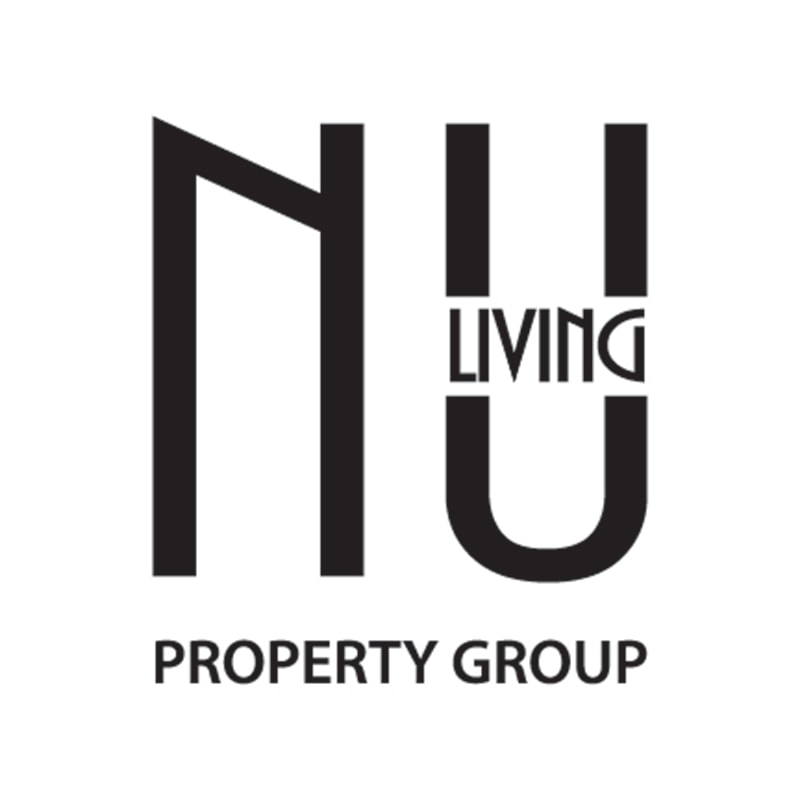 Custom Logo for NU Living Property Group by Page by Page Graphic Design, LLC