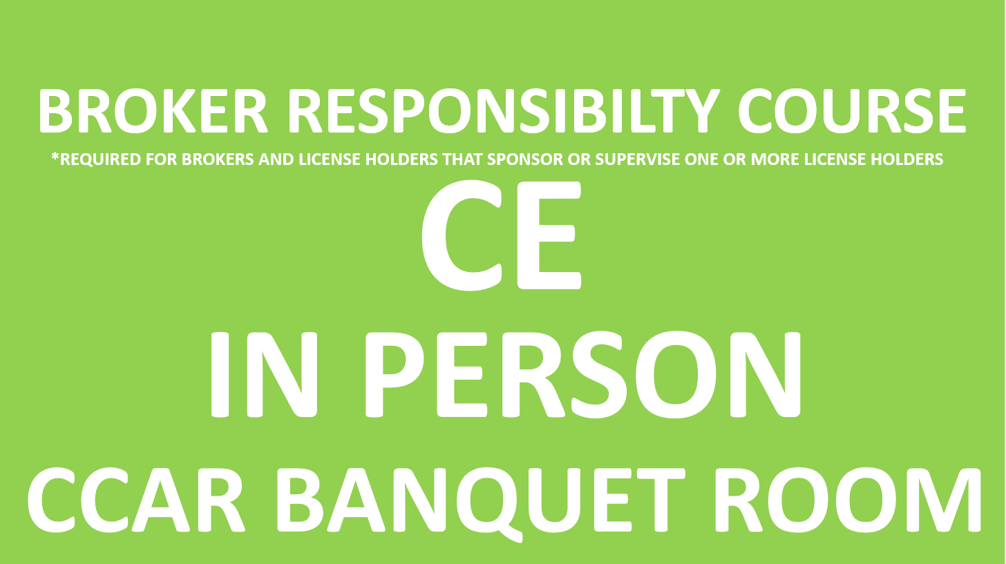 Broker Responsiblity Course In Person Banquet Image