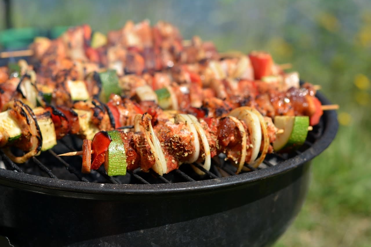 Grilled Chicken and Veggie Skewers