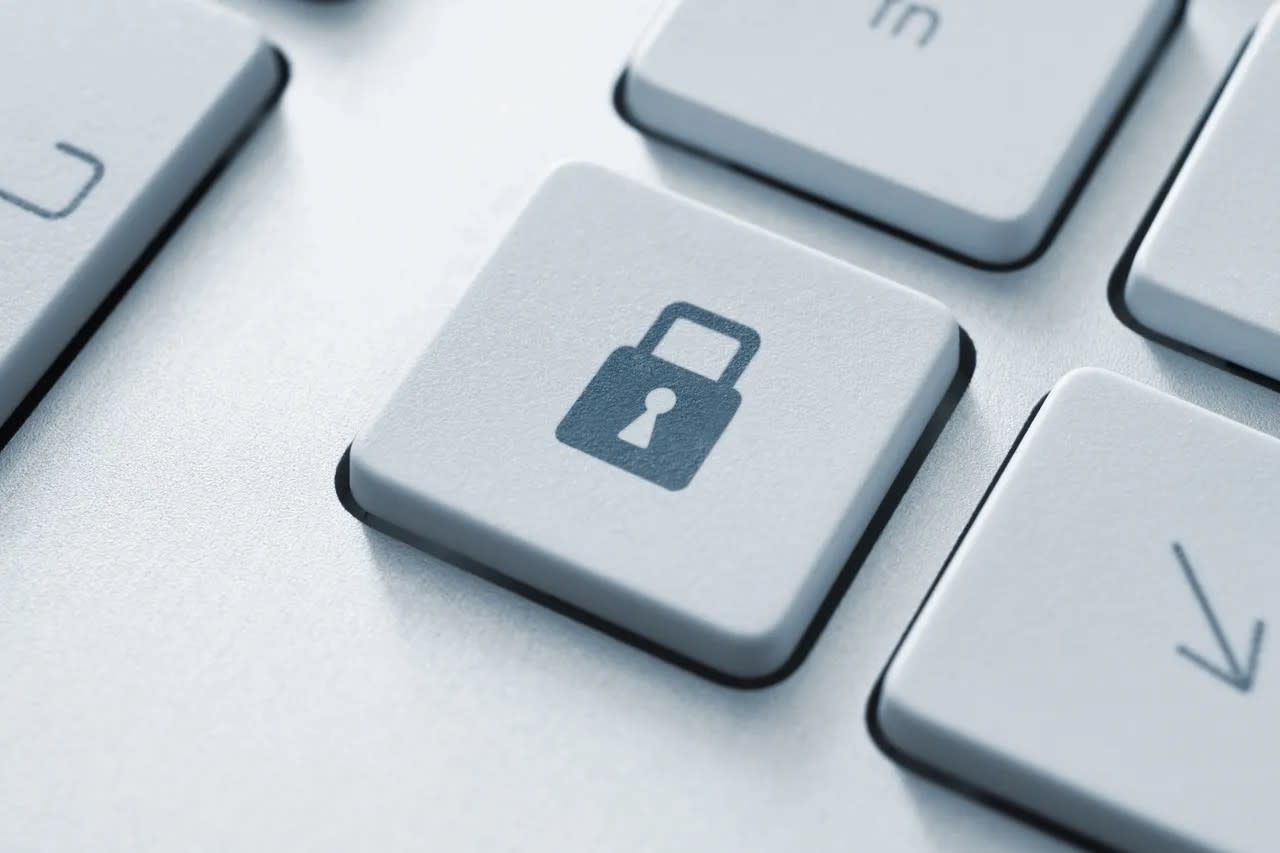 Lock symbol on the keyboard