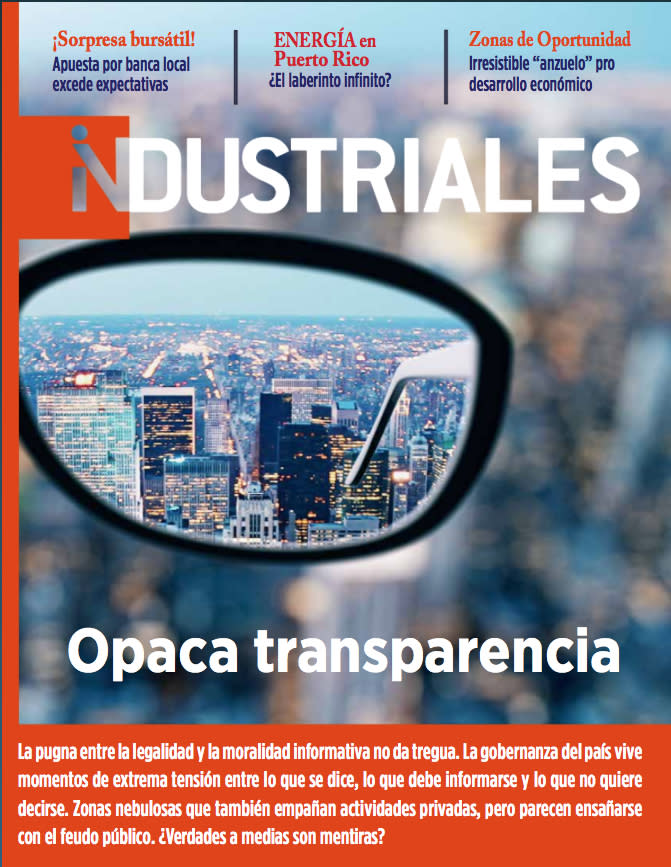 Image with the cover of Industrial Magazine, Digital Edition # 3 titled “Opaca transparencia”.