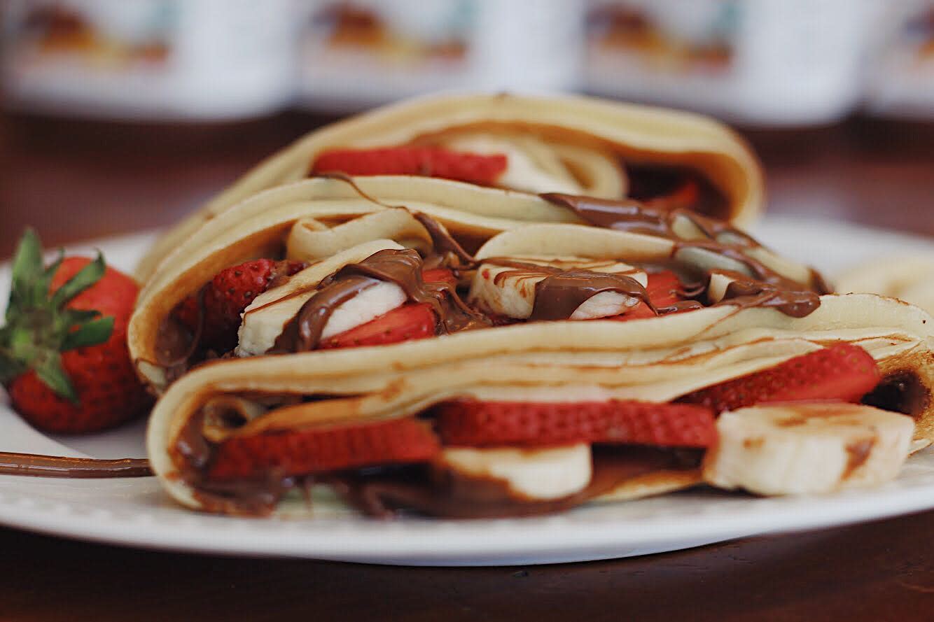 Strawberry Banana Chocolate Crepe