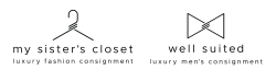 my sister's closet luxury fashion consignment | well suited luxury men's consignment