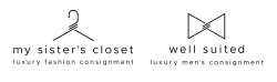 my sister's closet luxury fashion consignment | well suited luxury men's consignment