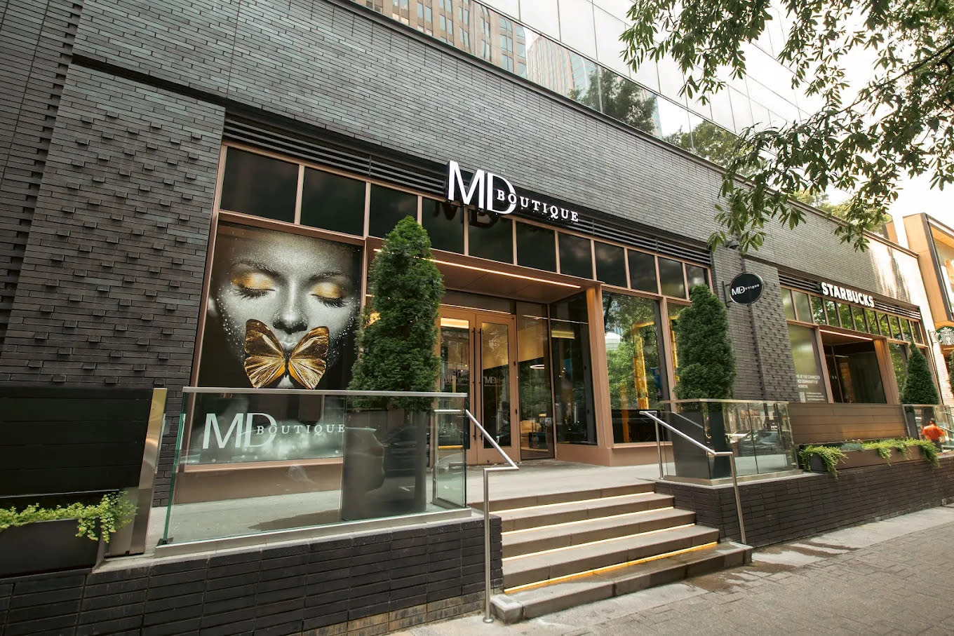 A picture showcasing the storefront of MD Boutique