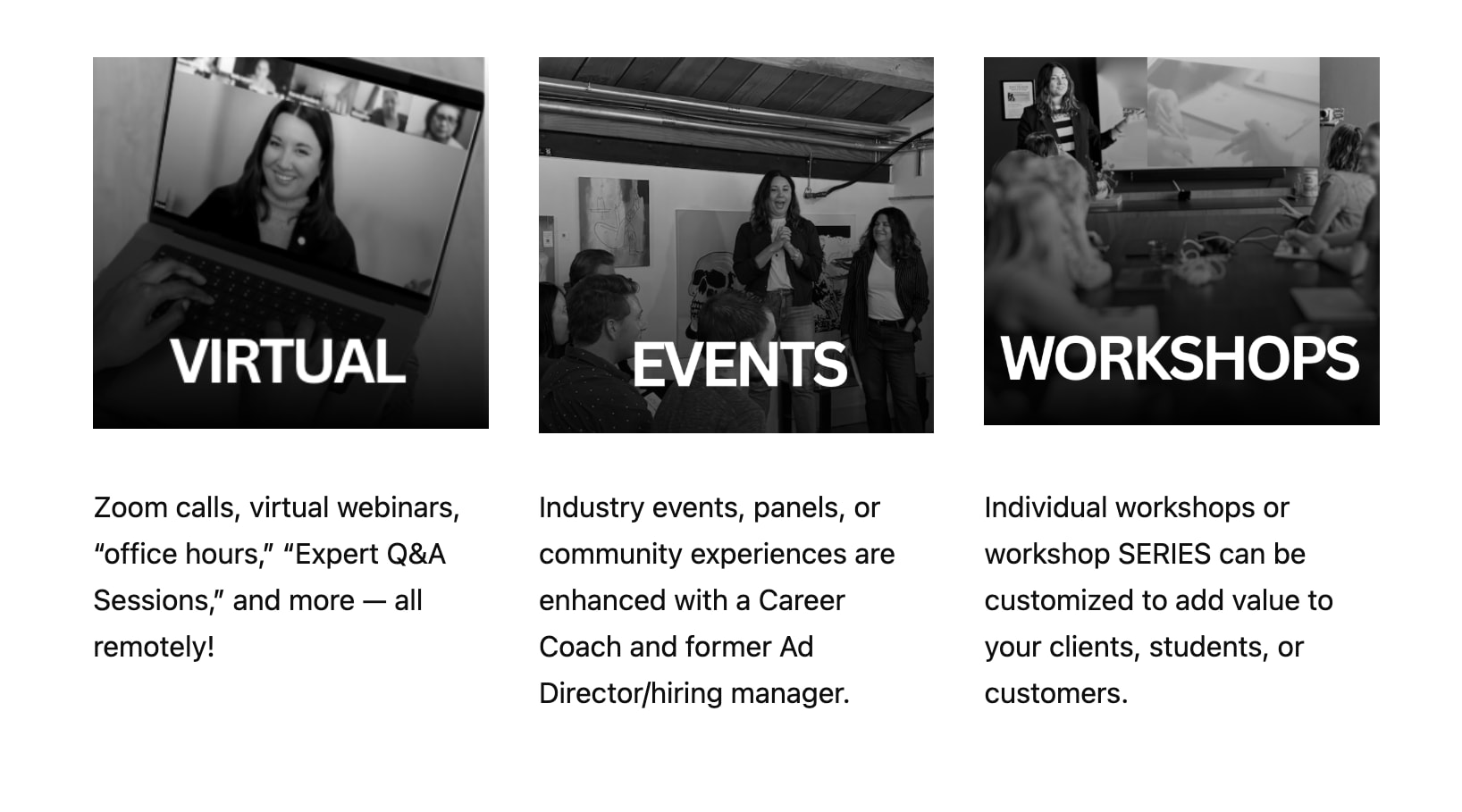 Virtual | Events | Workshops