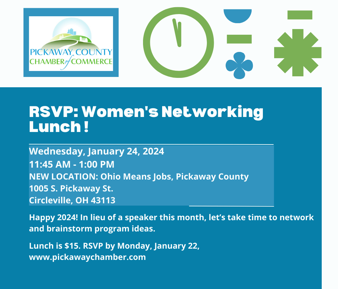 January 24, 2024 Women's Networking Lunch Pickaway County Chamber of