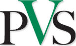 P V S where the P and S are black and the V is green.