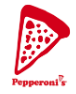 Logo of Pepperoni’s, a family-friendly pizza restaurant in Fulshear, Texas, serving fresh pizzas, wings, pastas, and sides.
