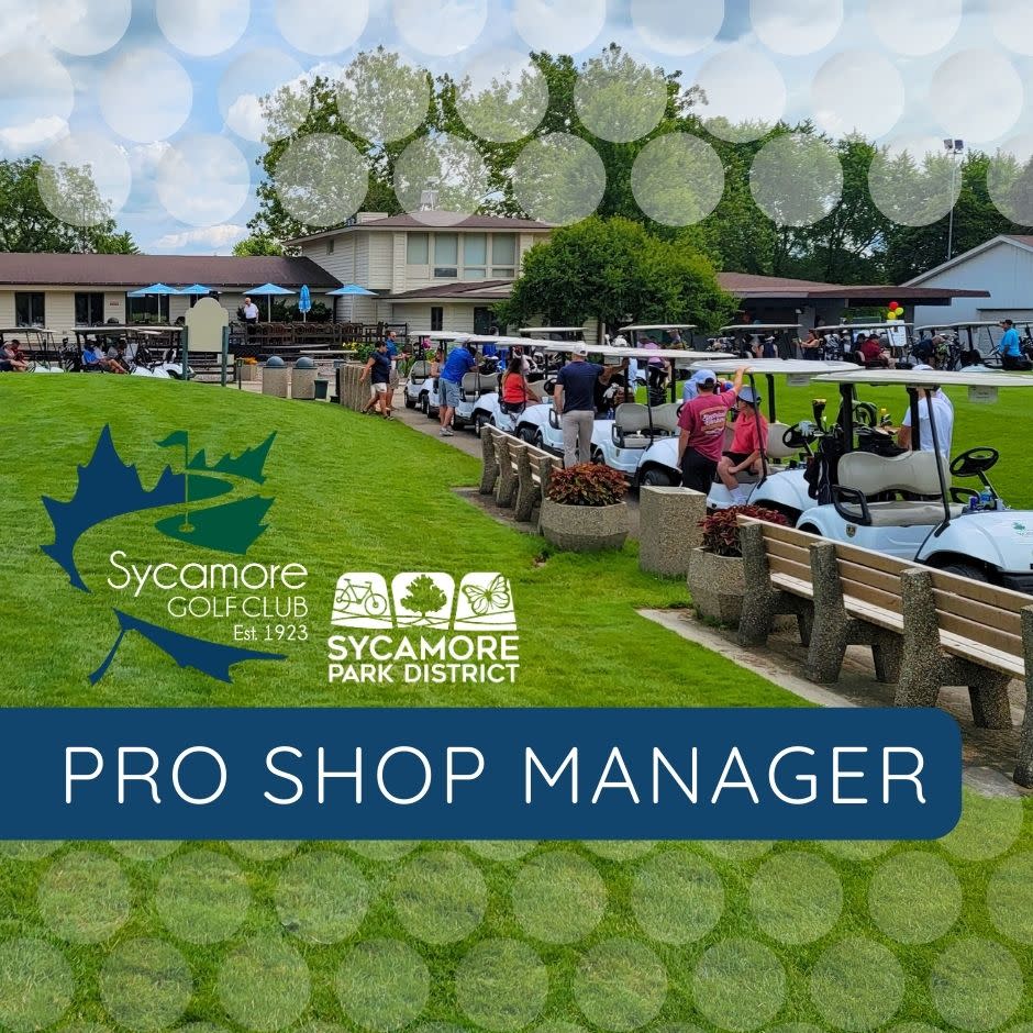 Golf course with people and carts
