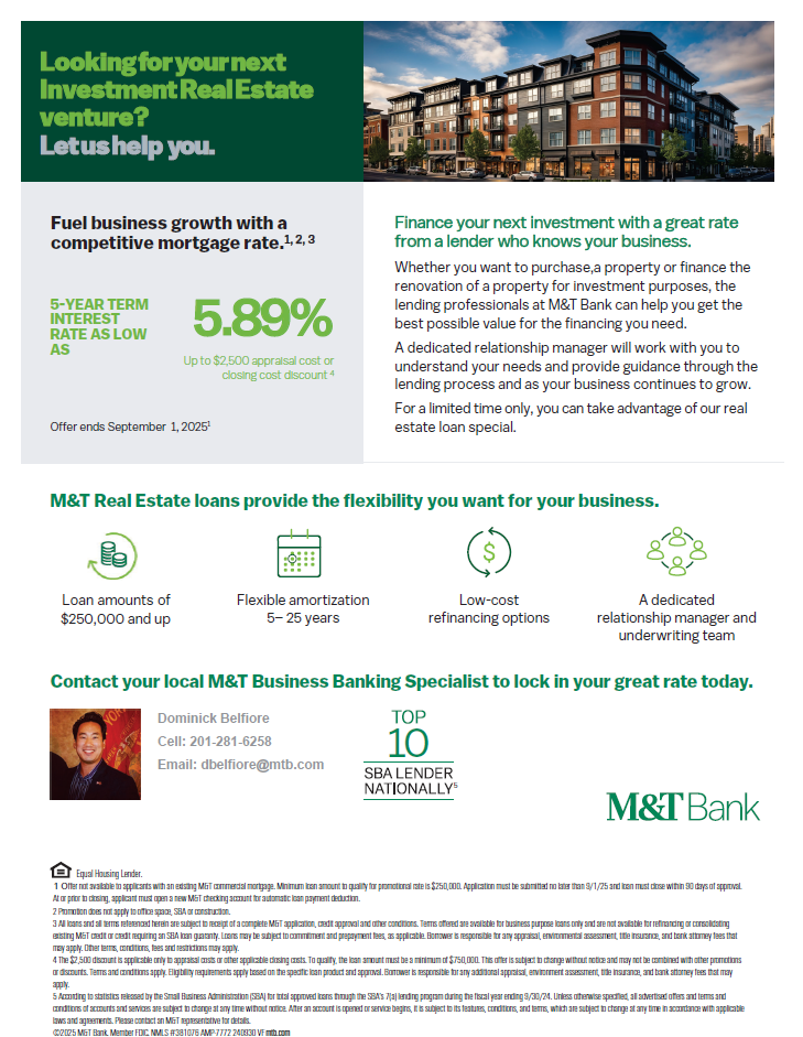 Investment Real Estate: 5-Year Term Interest Rate As Low As 5.89%