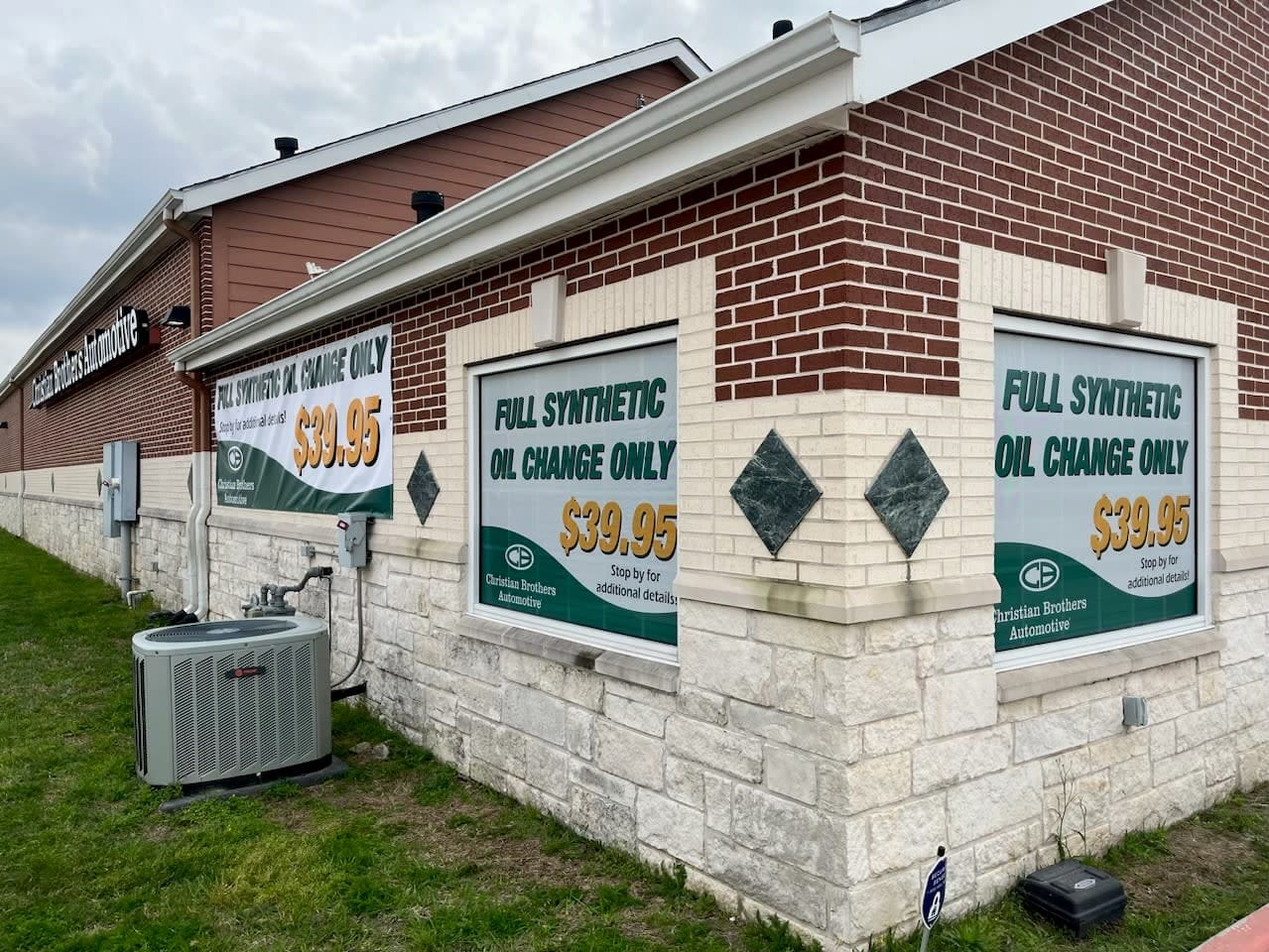 Christian Brothers Automotive Promotional Perf Vinyl produced by Vital Sign Solutions