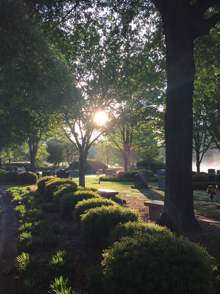 Sunrise over Oakbrook Memorial Park