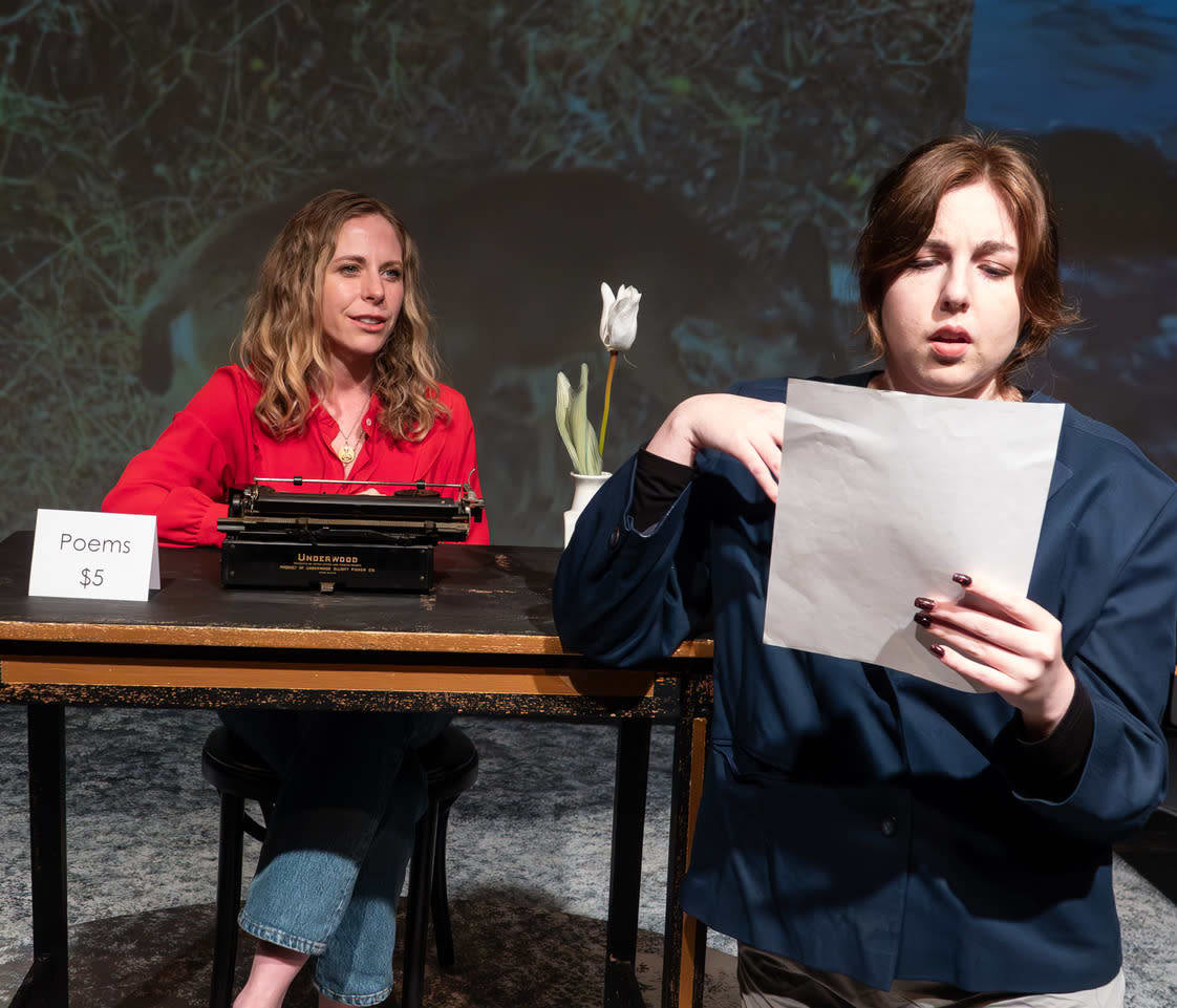 Sarah Liller as Poet, Ciara Bailitz as Skeptic
