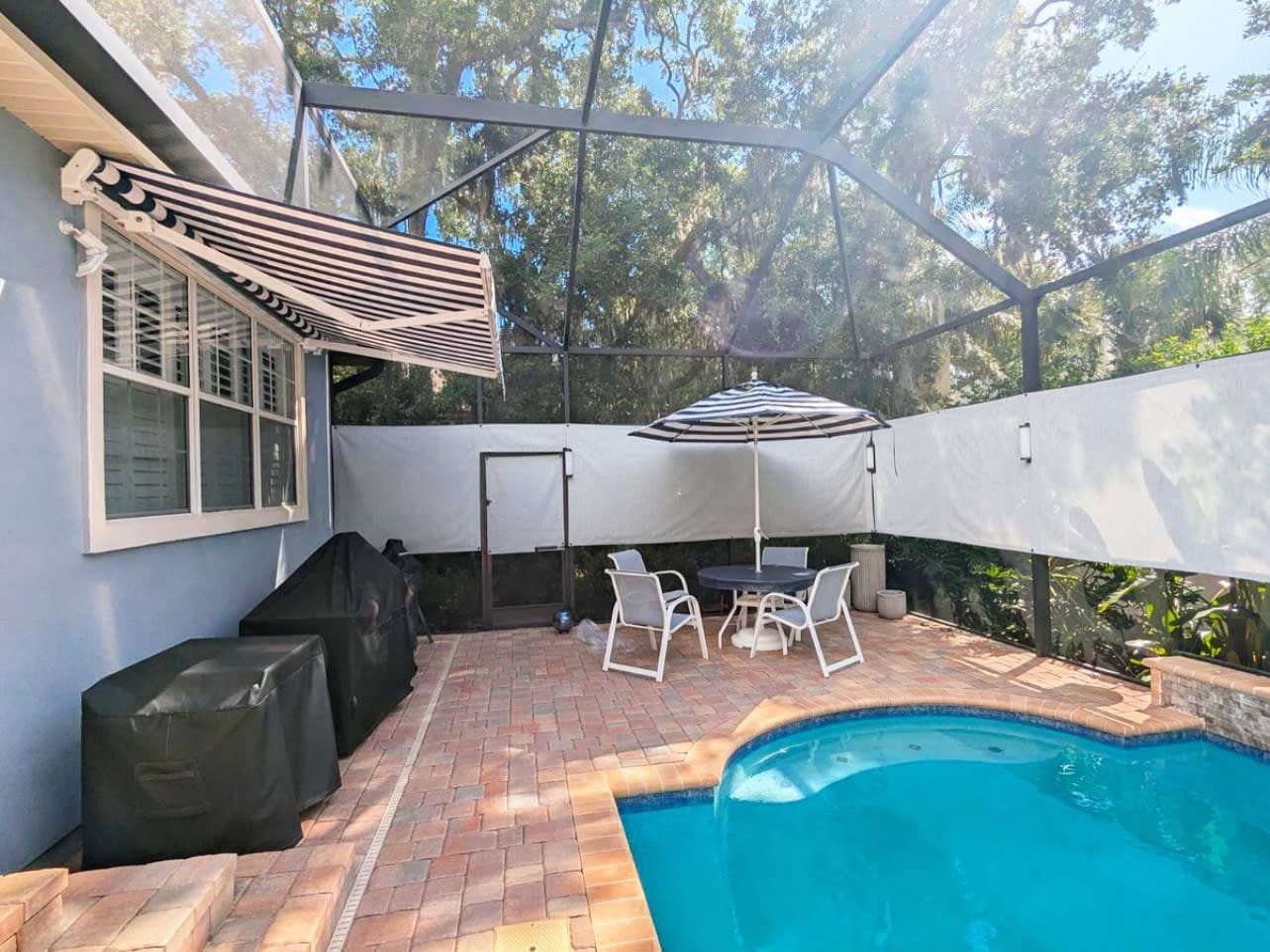 Custom Retractable Awning, Umbrella, Privacy Screen, Table Cover