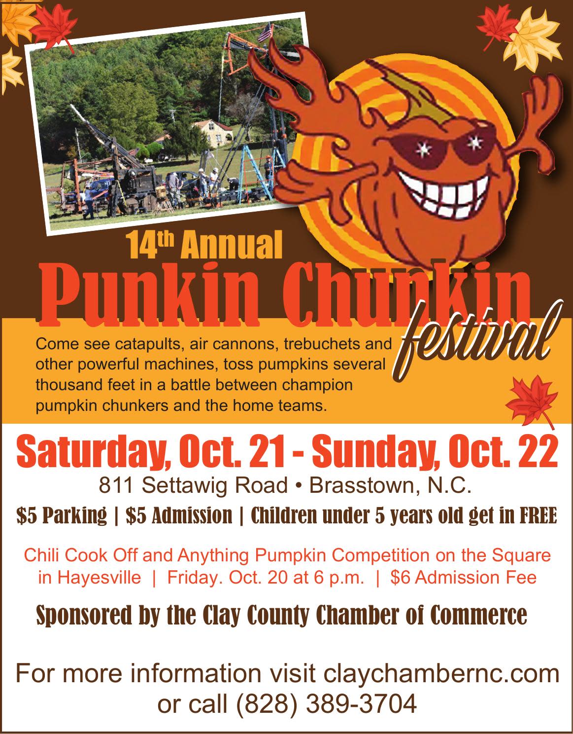 14TH ANNUAL PUNKIN CHUNKIN Clay County Chamber of Commerce