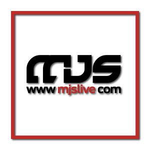 Logo for Mjs Live Productions M J S letters followed by www.mjslive.com text below all surrounded with a brand red square
