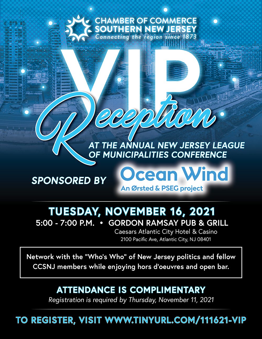 VIP League Reception - Chamber of Commerce Southern New Jersey