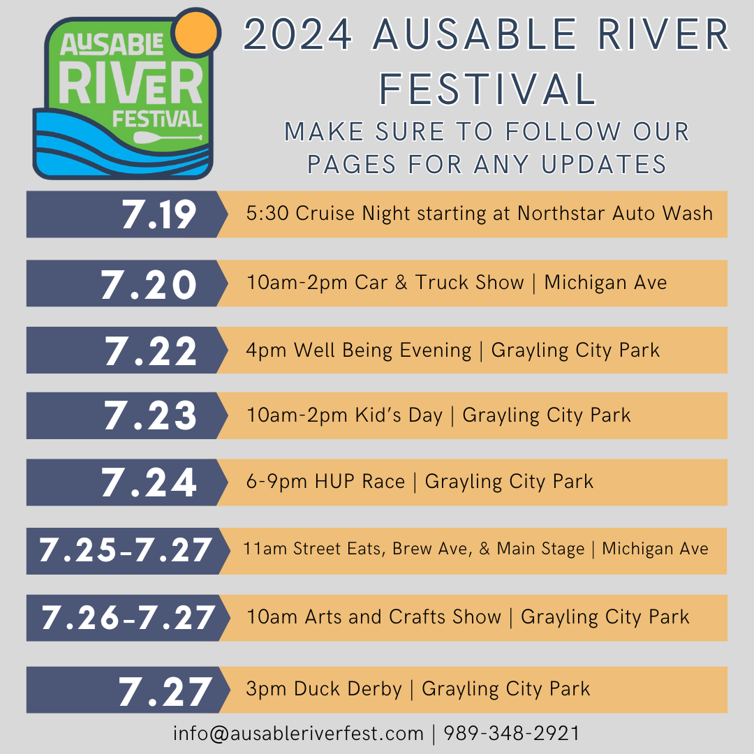 2024 AuSable River Festival Grayling Regional Chamber of Commerce