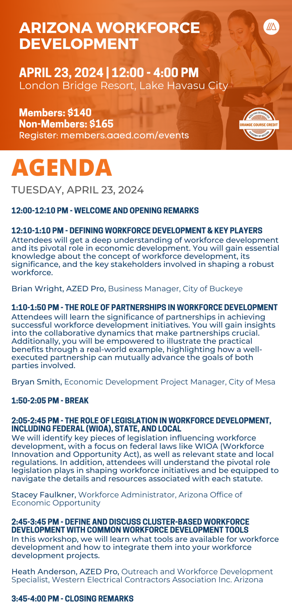 Orange Academy Course - Arizona Workforce Development | AAED
