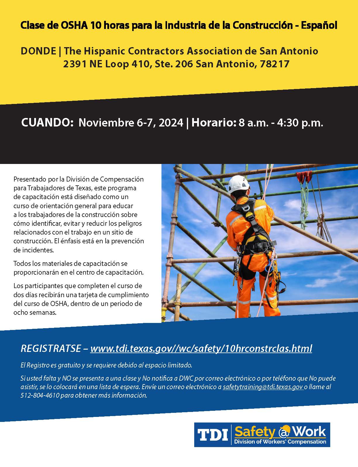 OSHA 10 - Hour Construction in Spanish - Hispanic Contractors ...