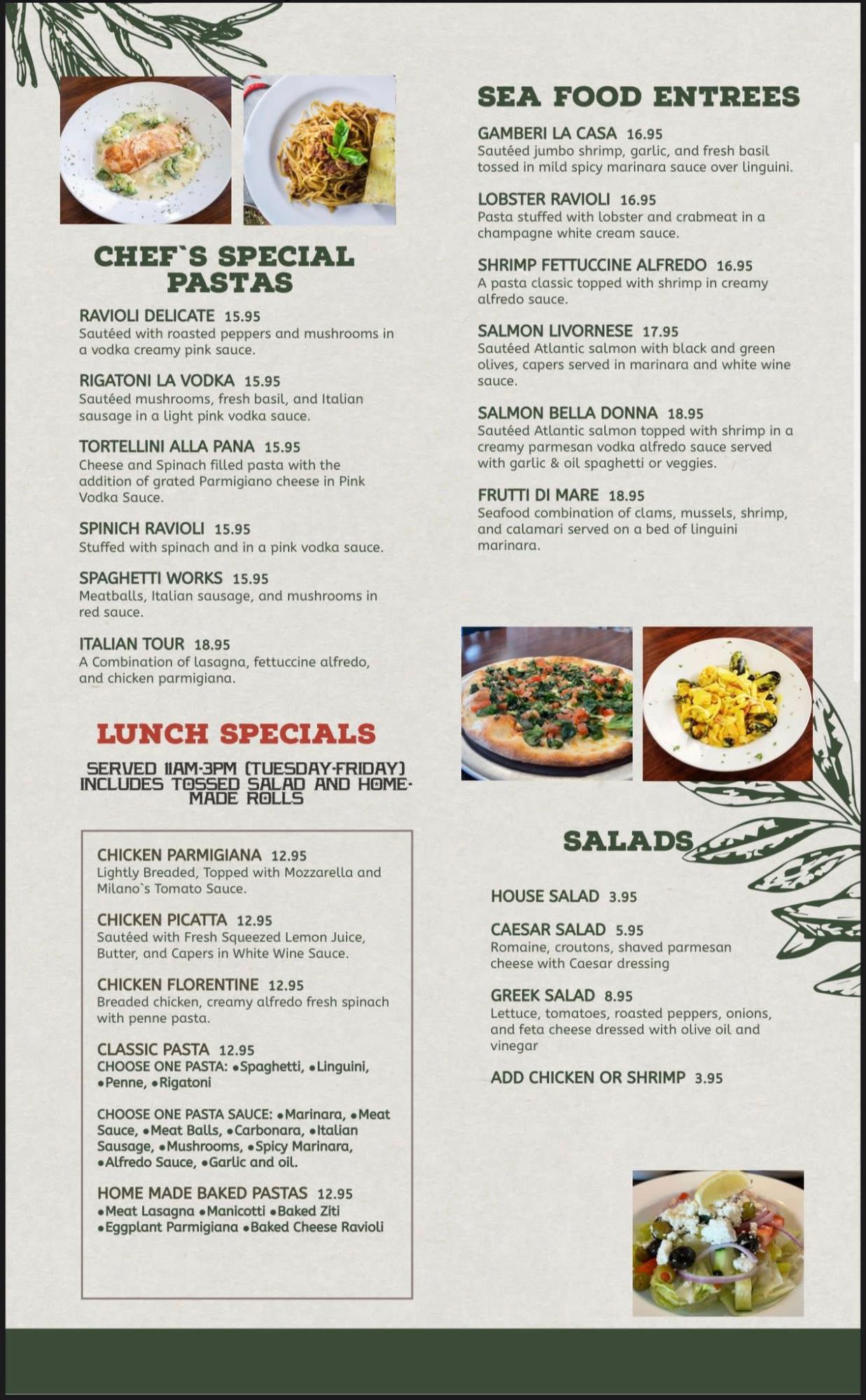 Milano's Italian Restaurant Cushing Chamber of Commerce