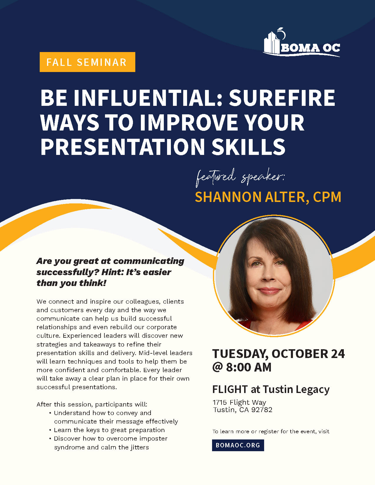 Fall Seminar: Be Influential - Surefire Ways to Improve Your ...