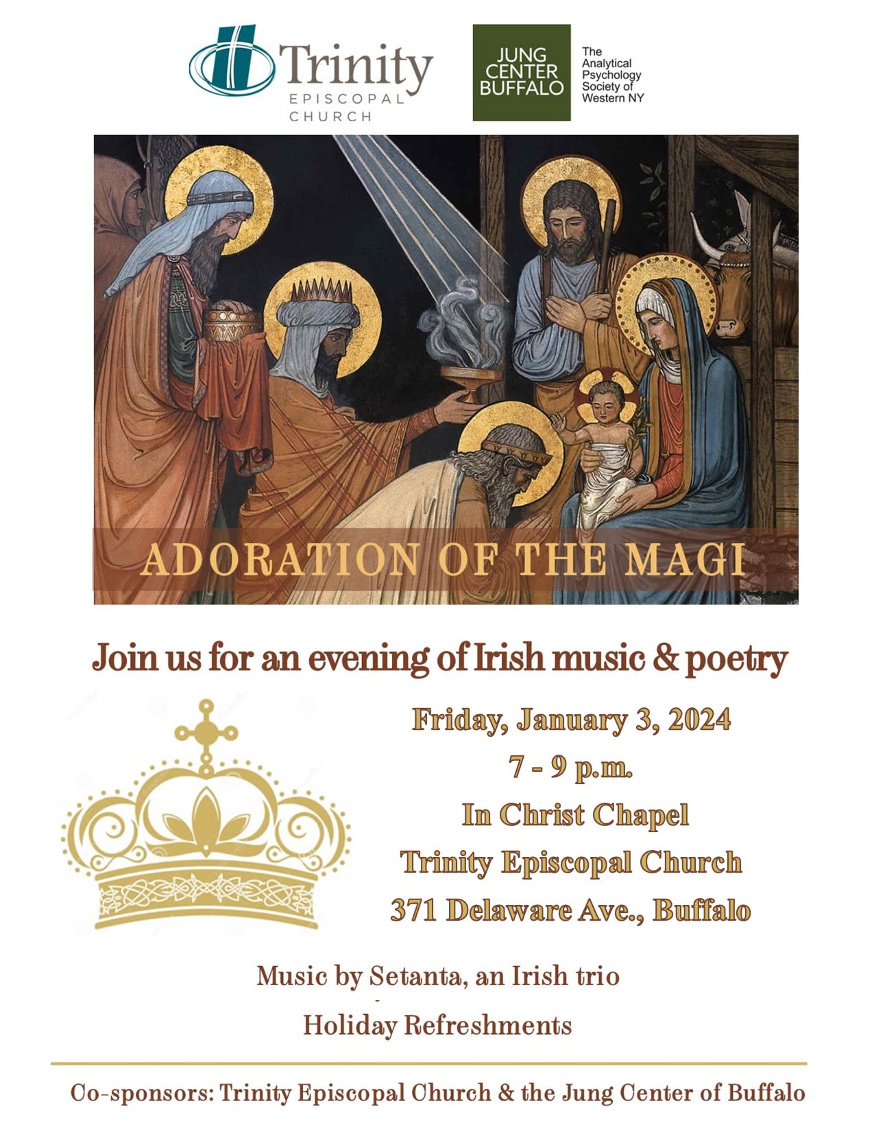 Epiphany Candlelight Celebration with Irish music Member Events Epiphany Candlelight Celebration with Irish music Member Events