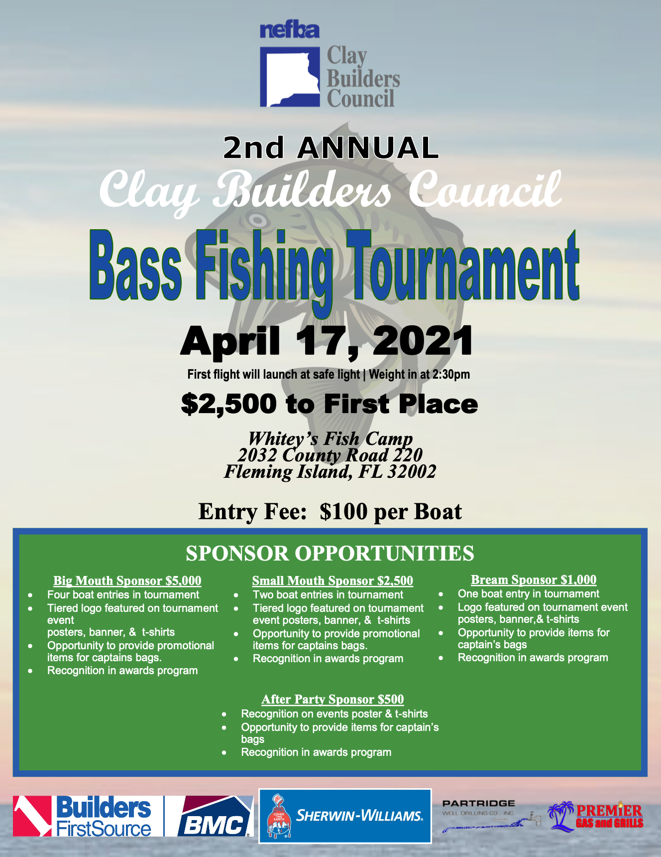 Clay Builders Council Bass Fishing Tournament - NEFBA