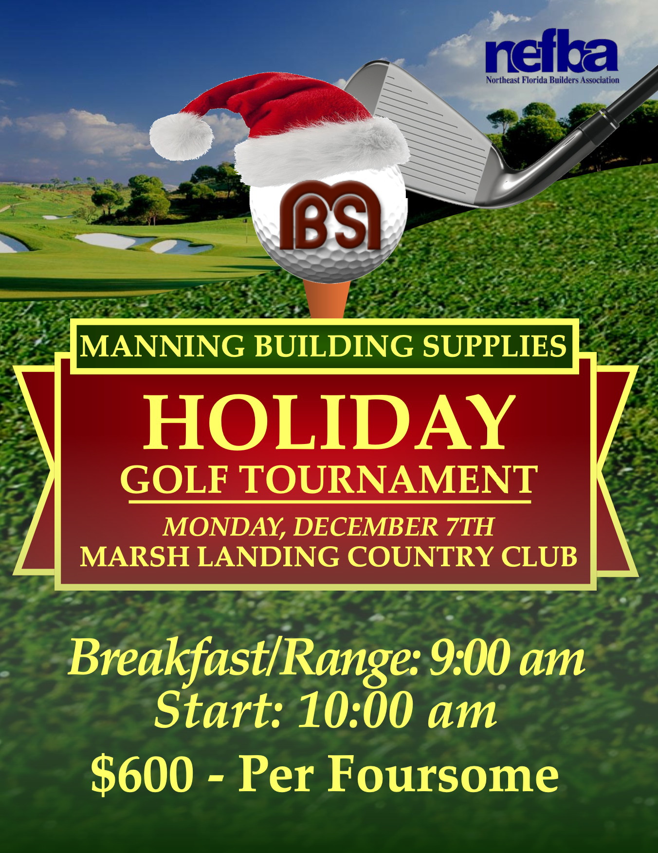NEFBA Manning Building Supply Holiday Golf Tournament Overridden